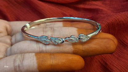 92.5 Silver Kada | Stylish Traditional Design | Elegant Jewellery