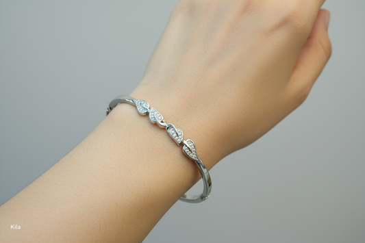 92.5 Silver Kada | Stylish Traditional Design | Elegant Jewellery