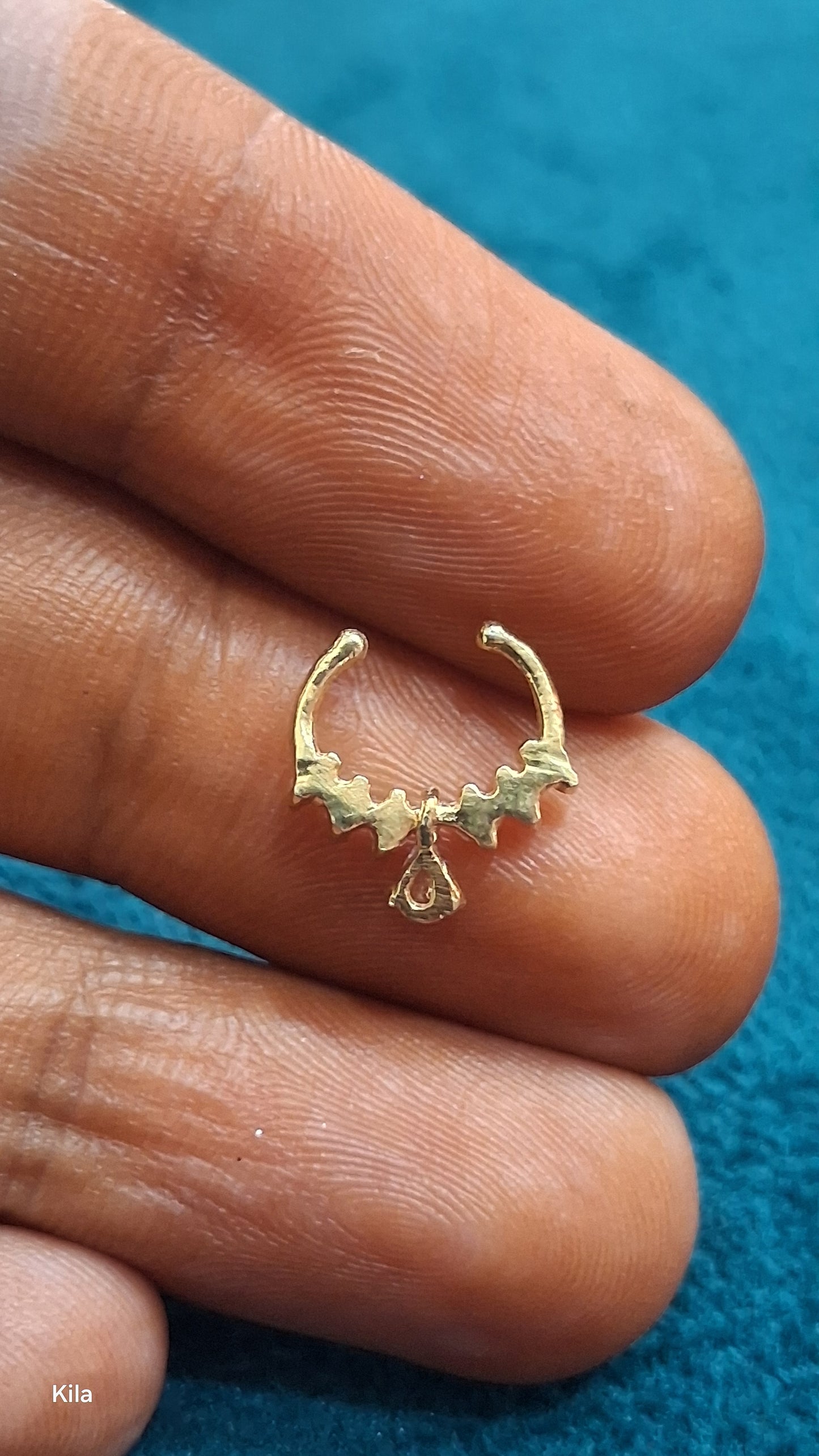 92.5 Silver Gold Plated Septum | Stylish Minimal Finish | Elegant Jewellery