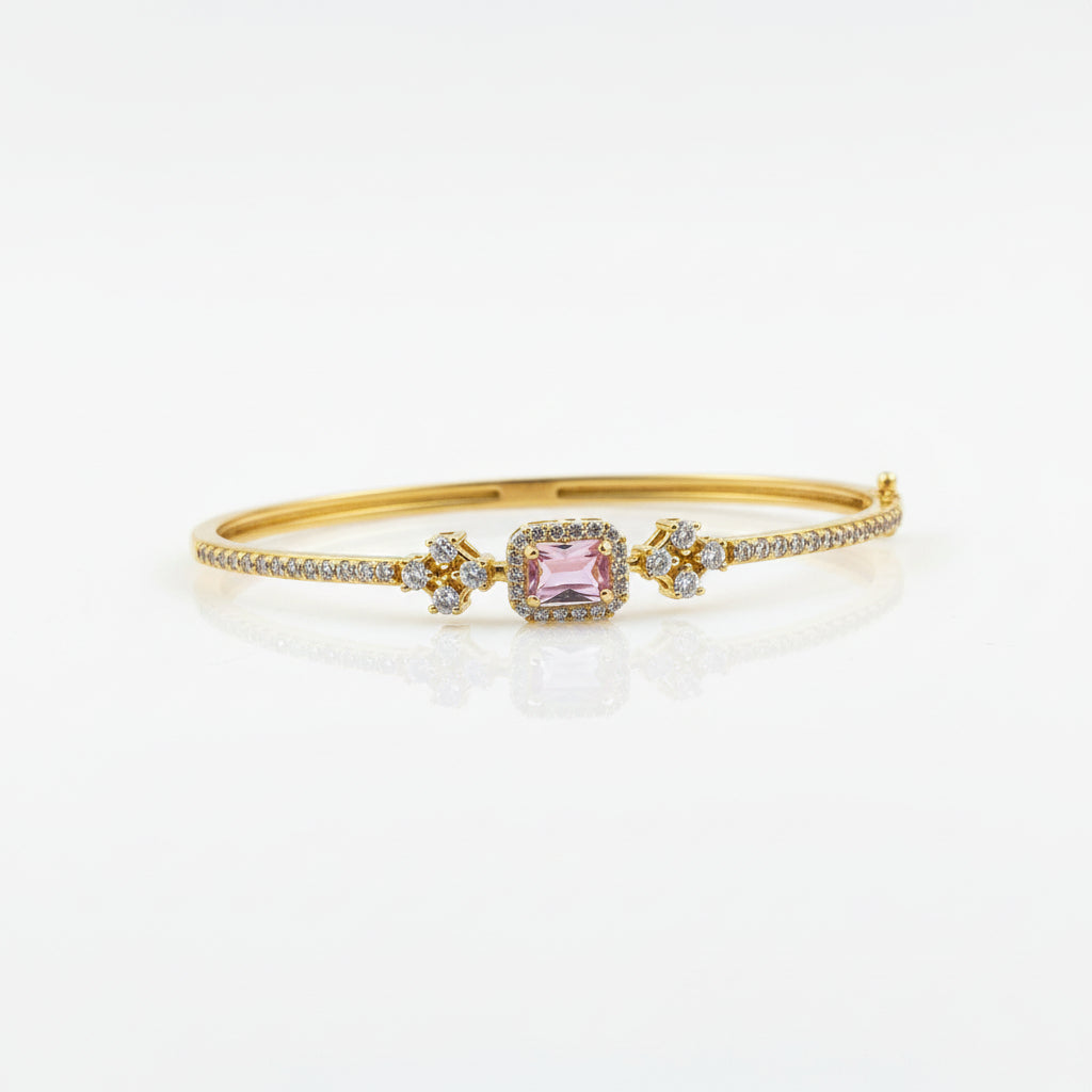 92.5 Pastel Pink Kada | Stylish Elegant Design | Fashion Jewellery