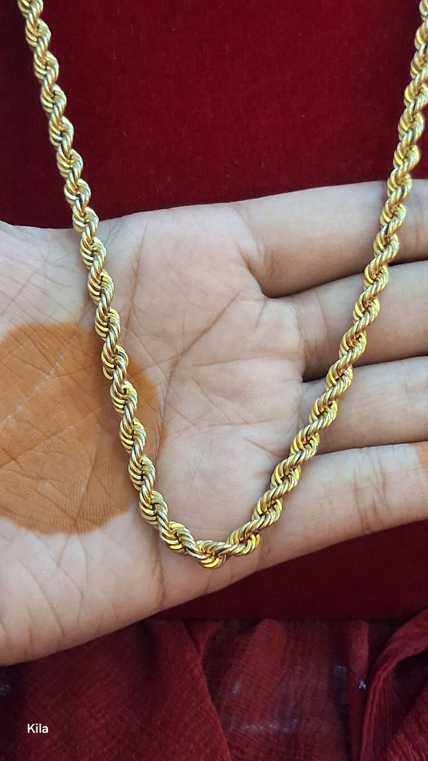92.5 Silver Gold Plated Thaali Chain 21 Inches | Stylish Classic Design | Elegant Jewellery