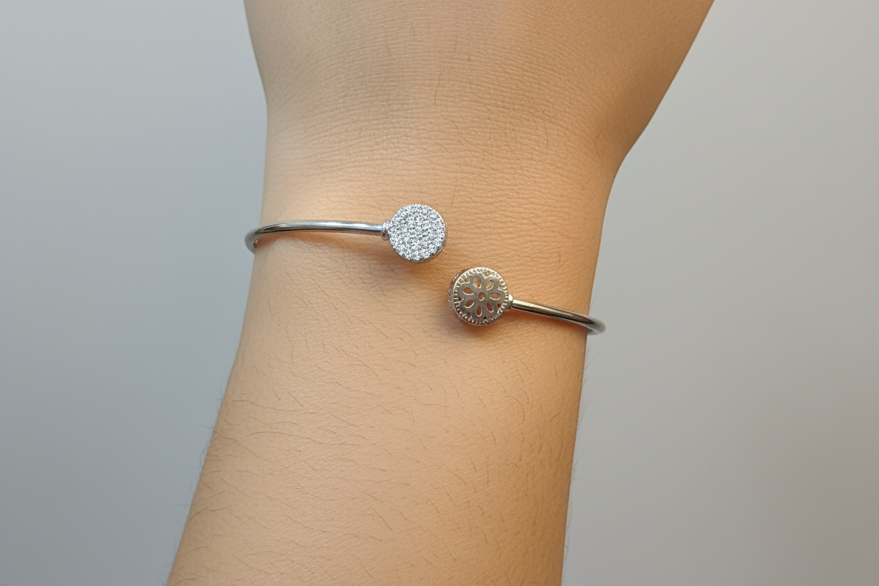 92.5 Silver Minimal Bracelet | Stylish Clean Design | Elegant Jewellery