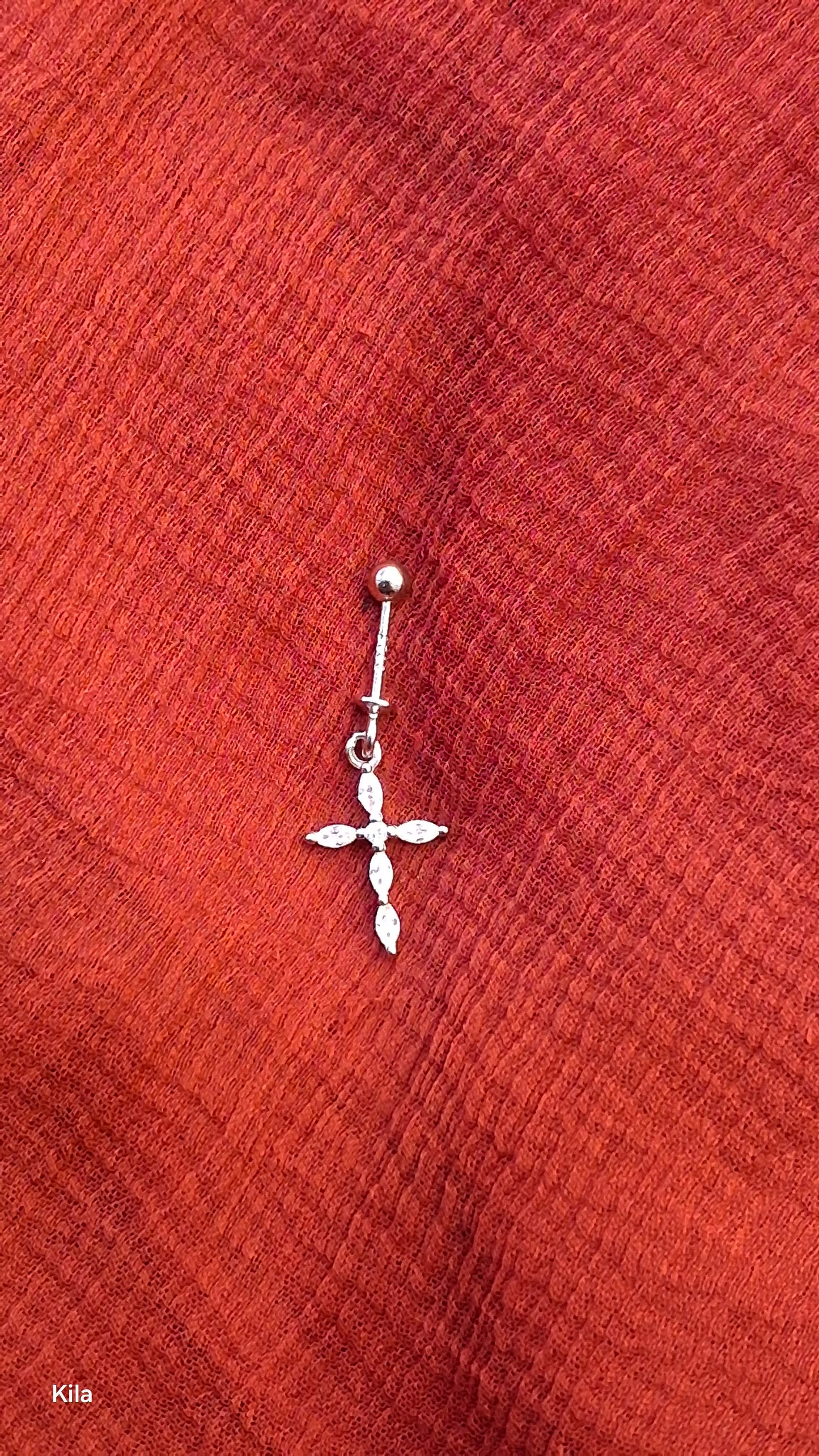 92.5 Silver Cross Design Bugadi – Elegant Minimal Style Jewellery