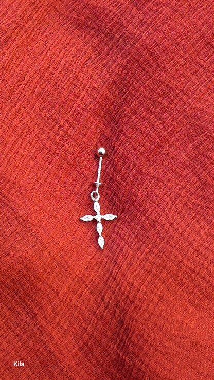 92.5 Silver Cross Design Bugadi – Elegant Minimal Style Jewellery