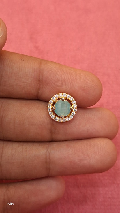 92.5 Silver Gold Plated Studs | Classic Polished Finish | Stylish Jewellery