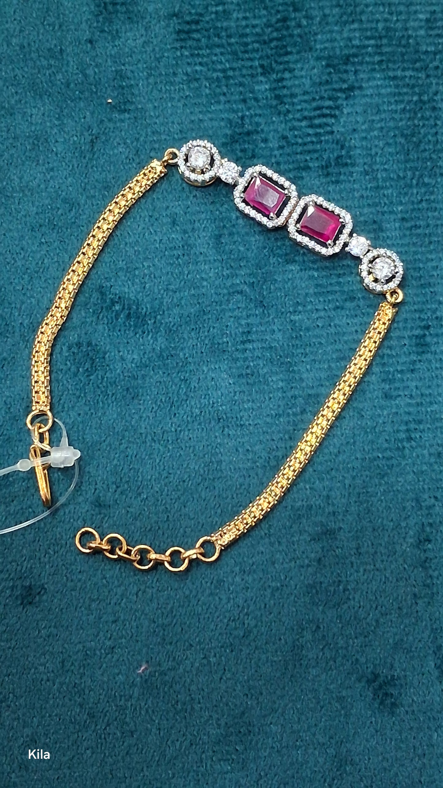 92.5 Silver Gold Plated Bracelet | Stylish Premium Finish | Elegant Jewellery