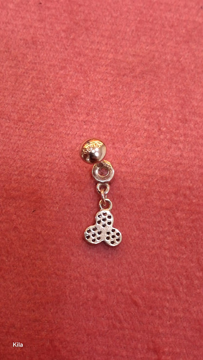 92.5 Silver White Stone Earrings | Premium Sparkle Design | Jewellery
