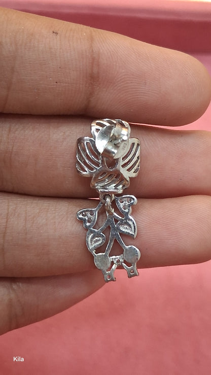 92.5 Silver Stylish Earrings | Modern Elegant Design