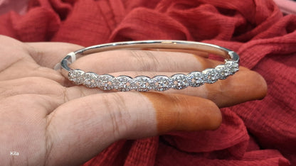 92.5 Silver Kada | Stylish Minimal Design | Elegant Jewellery