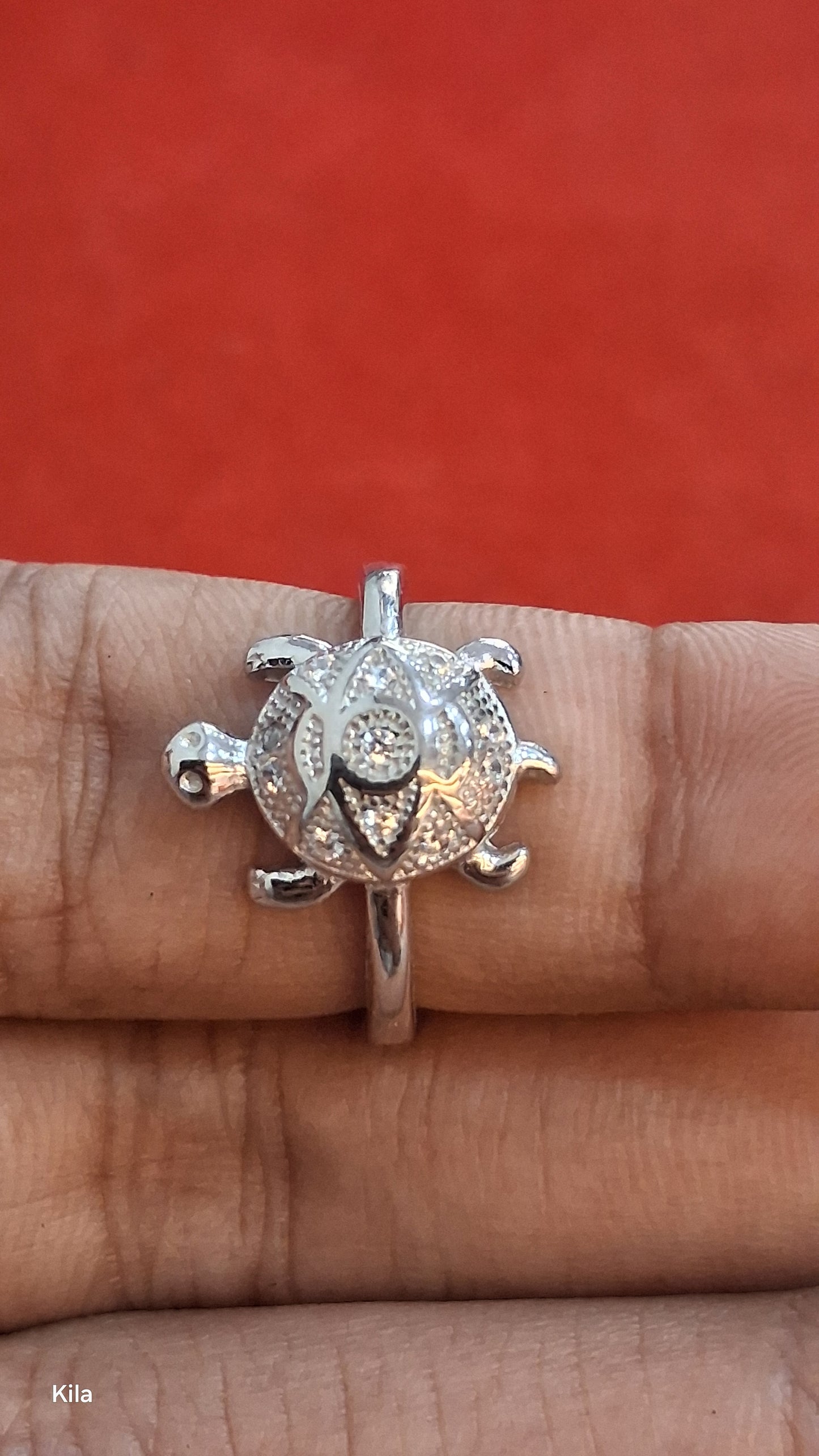 92.5 Silver Classic Tortoise Ring | Traditional Good Luck Design | Jewellery