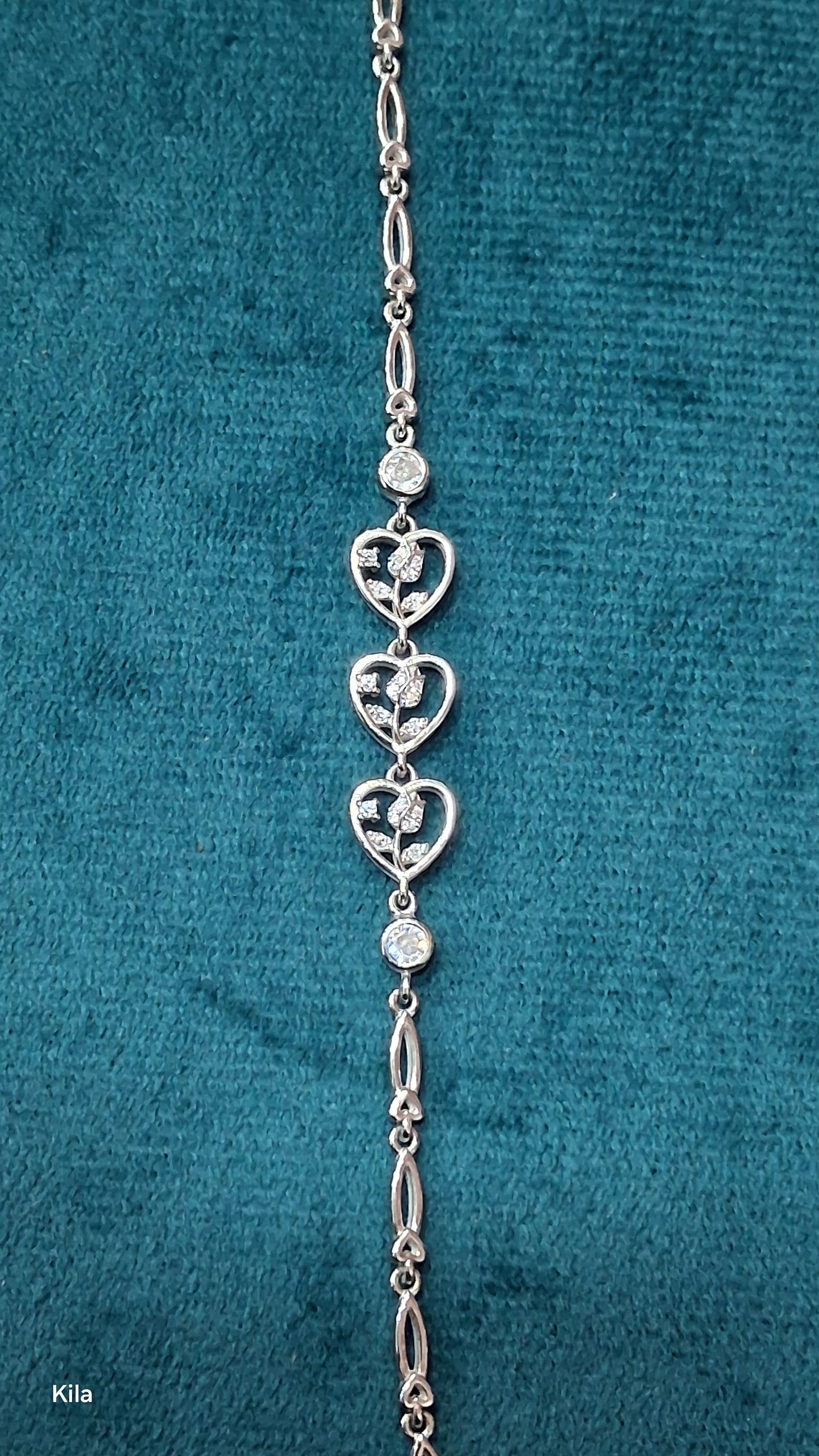 92.5 Silver Heart Bracelet | Stylish Elegant Love Design | Jewellery