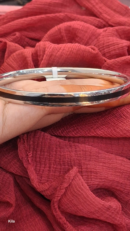 92.5 Silver Men’s Kada 2.10 | Stylish Classic Design | Elegant Jewellery