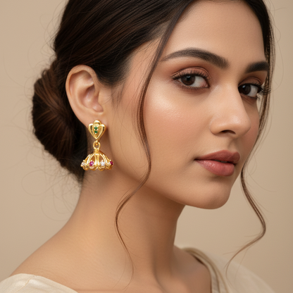 92.5 Silver Multicolor Umbrella Earrings | Stylish Playful Design | Jewellery