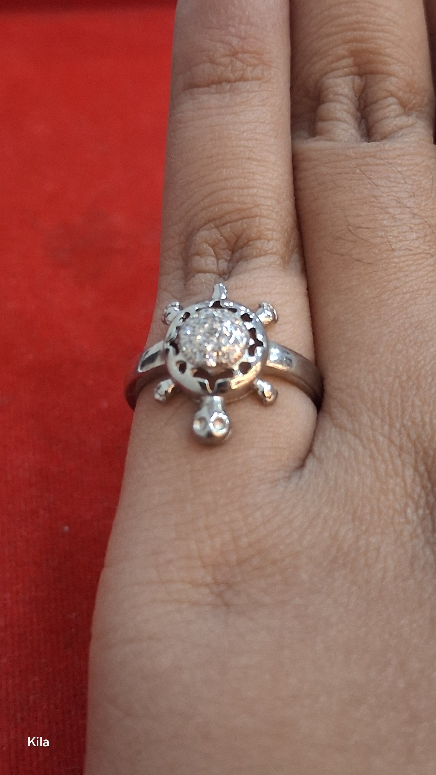 92.5 Silver Minimal Tortoise Symbol Ring | Clean Design | Everyday Jewellery