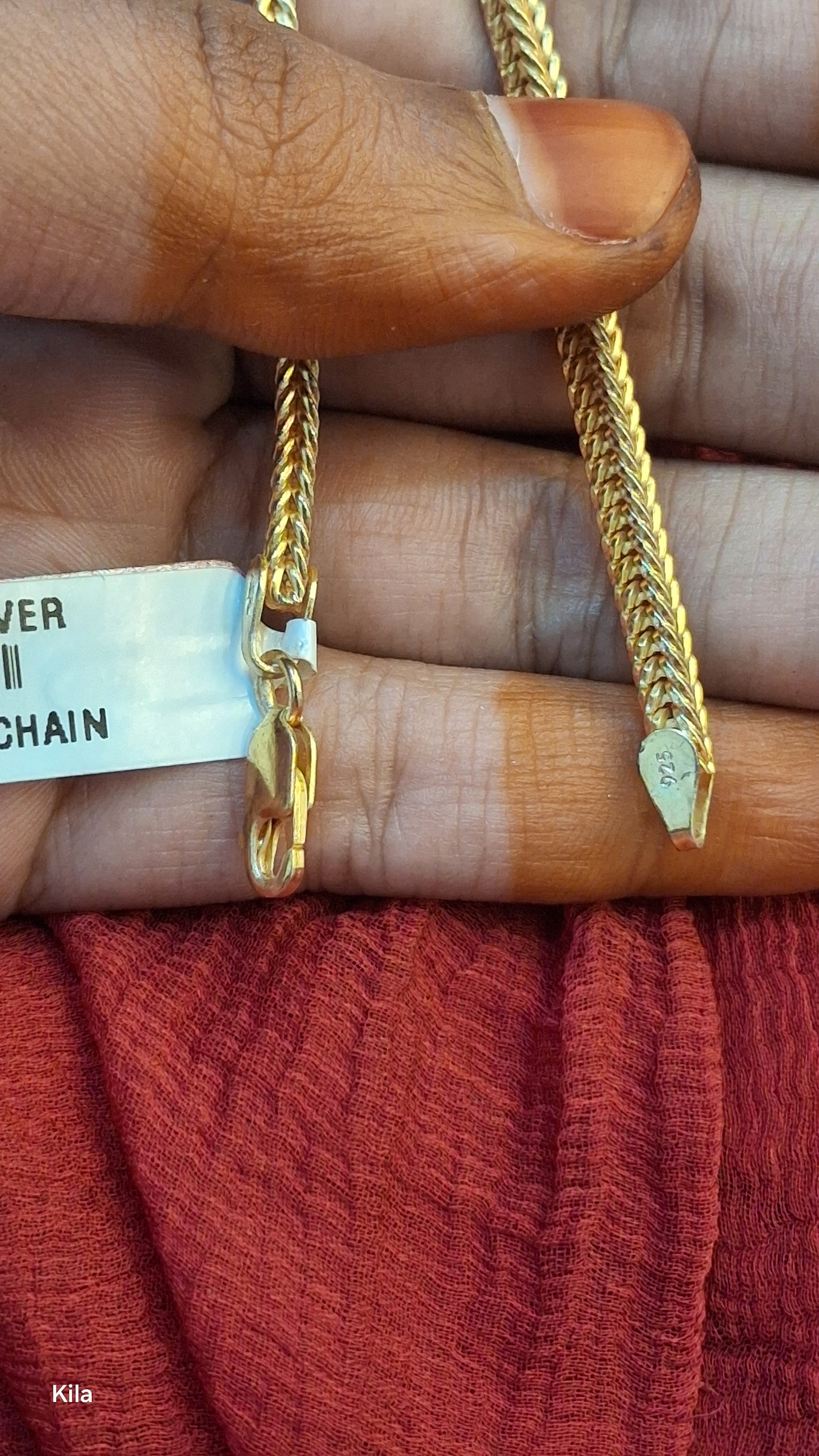 92.5 Silver Gold Plated Thaali Chain 22 Inches | Stylish Traditional Elegant Design | Jewellery
