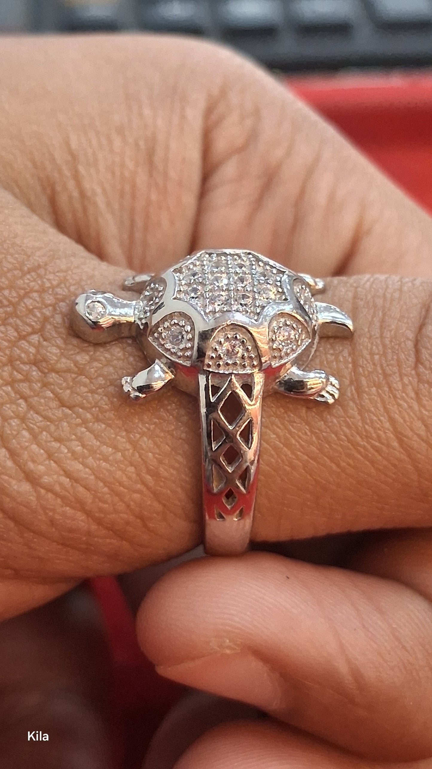 92.5 Silver Traditional Tortoise Ring | Classic Good Luck Design | Jewellery