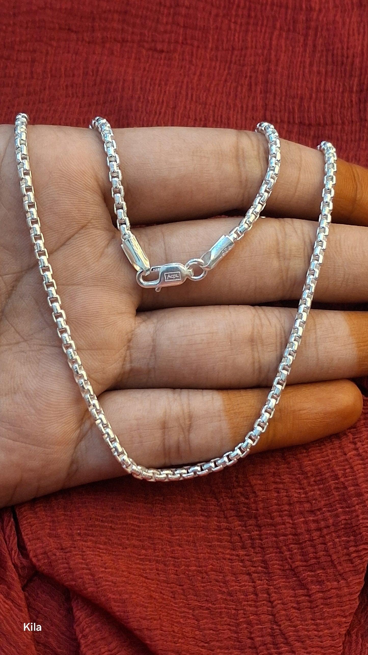 92.5 Silver Men’s Chain 20 Inches | Stylish Refined Design | Elegant Jewellery