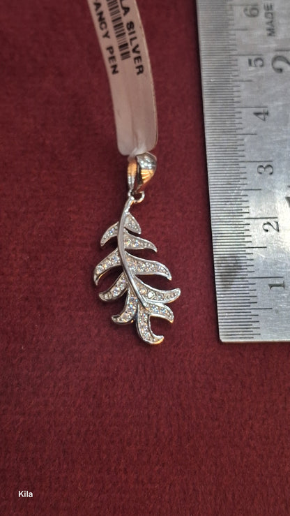 92.5 Silver Fancy Leaf Pendant | Stylish Nature Inspired Design | Jewellery