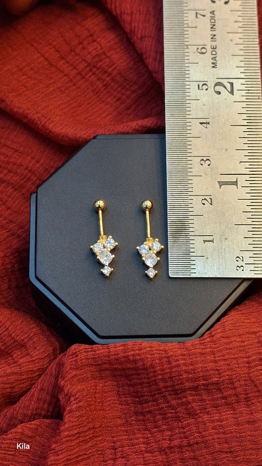 Silver stylish gold plated bugadi