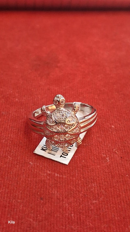 92.5 Silver Refined Tortoise Ring | Elegant Everyday Design | Jewellery