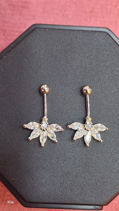 92.5 Silver Five Leaf Bugadi with Center Stone | Stylish Premium Design | Elegant Jewellery