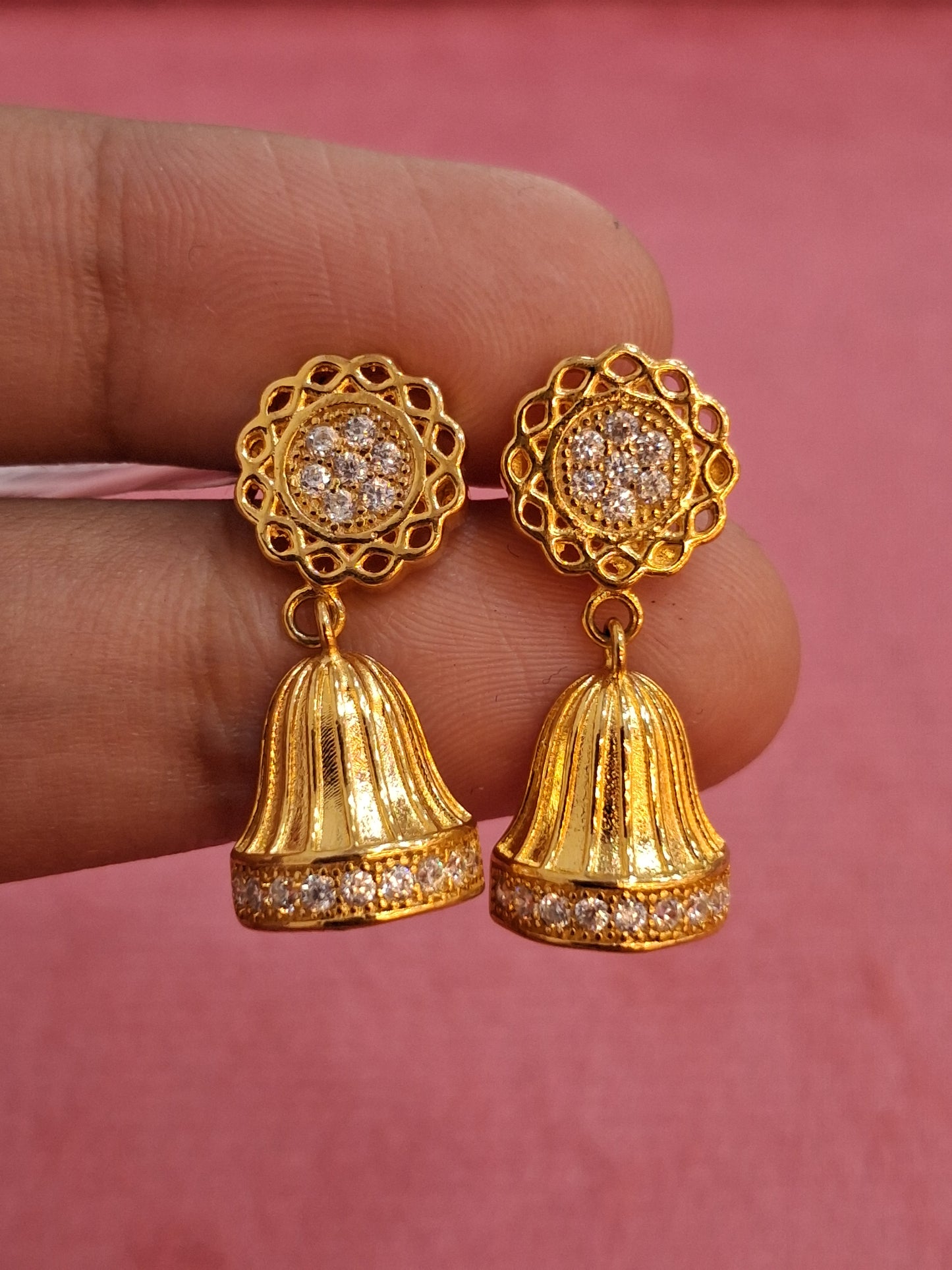 92.5 Silver Round Jhumki Earrings | Traditional Elegant Design | Jewellery