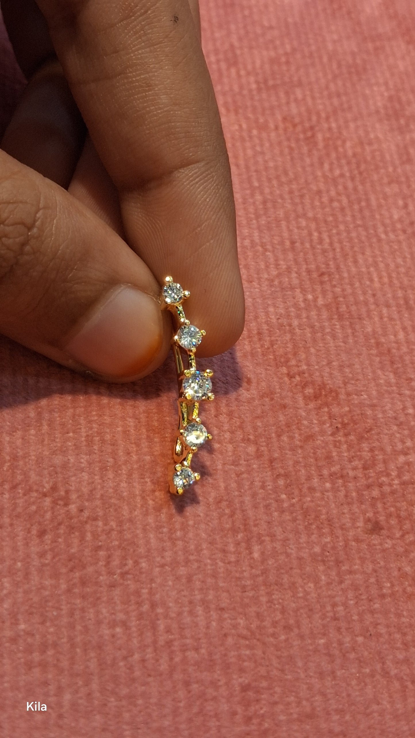 92.5 Silver Premium Gold Plated Earcuff | Refined Modern Design | Stylish Jewellery