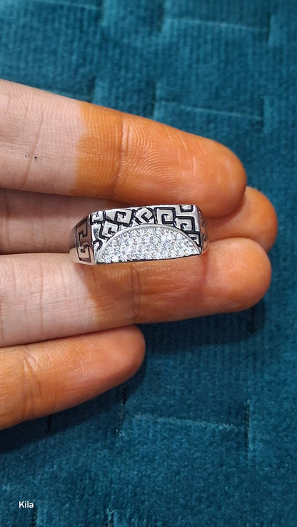 92.5 Silver Men’s Ring Size 23 | Stylish Premium Design | Elegant Jewellery