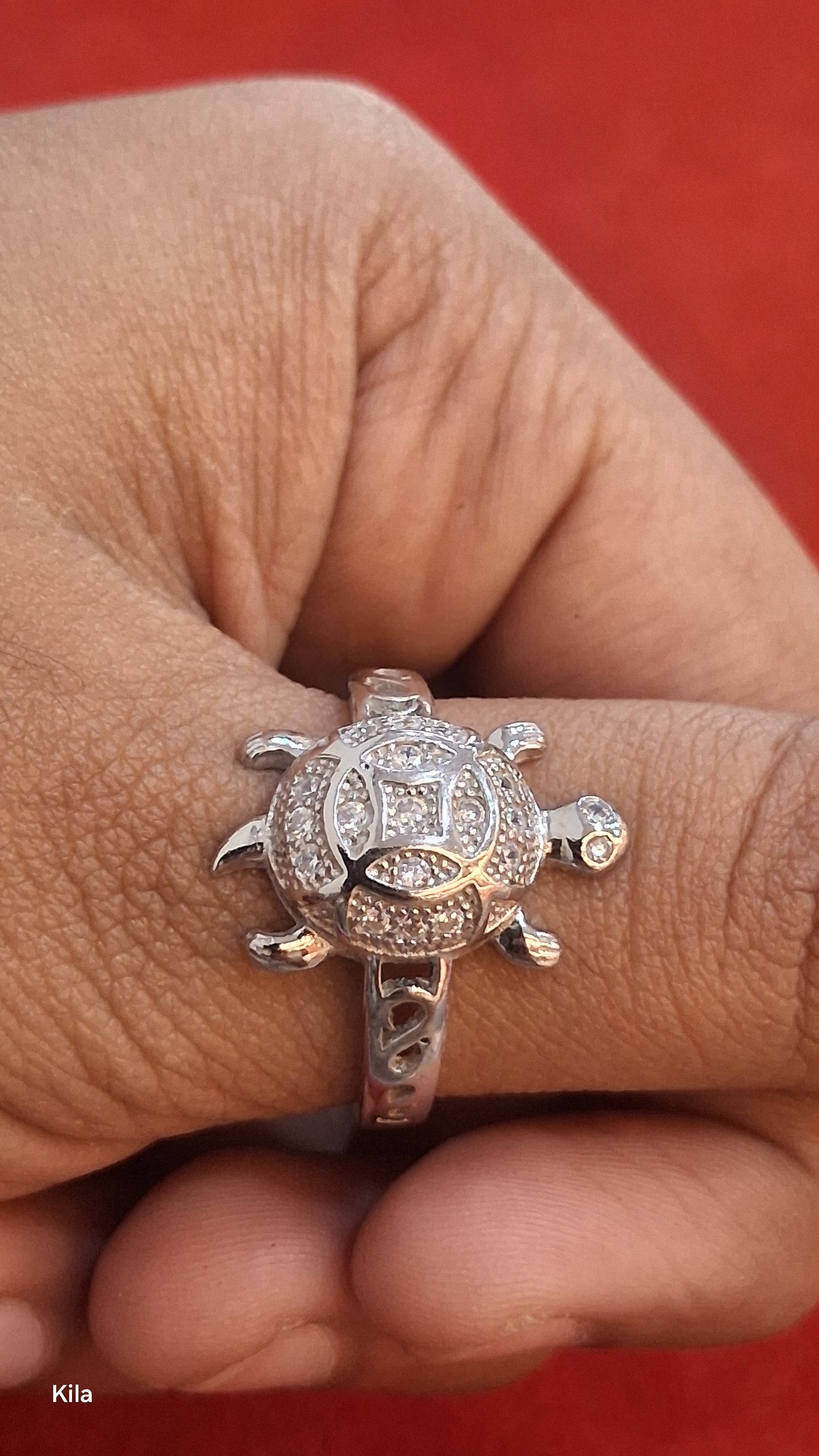 92.5 Silver Premium Tortoise Ring | Refined Polished Design | Elegant Jewellery