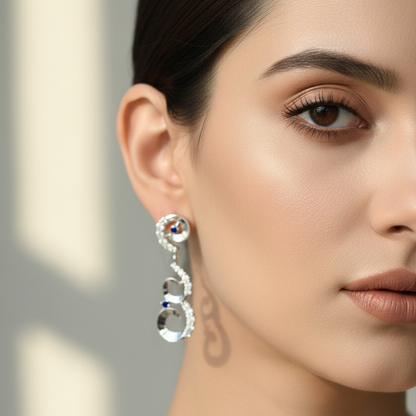 92.5 Silver Earrings | Stylish Elegant Design | Fashion Jewellery