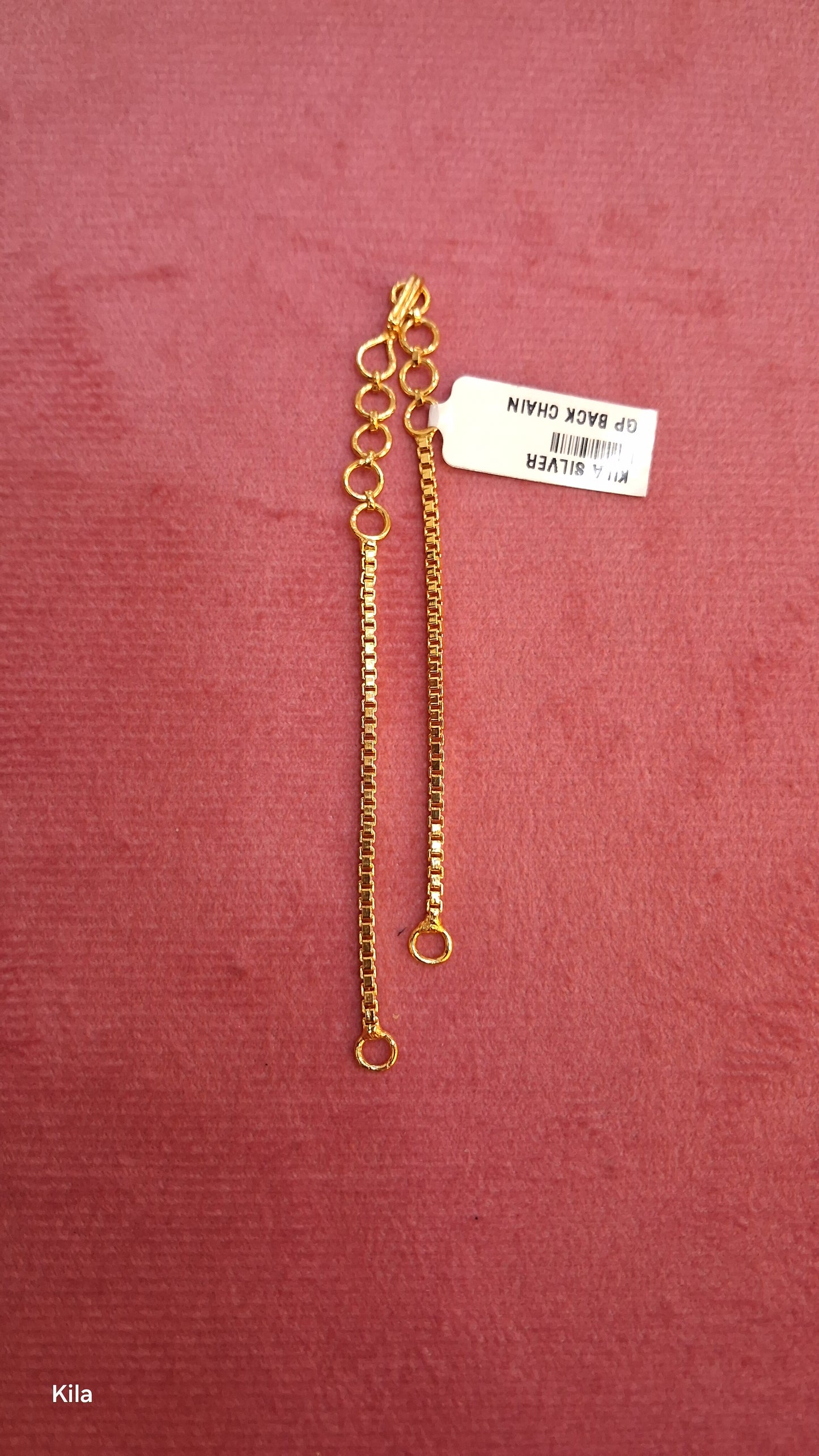 92.5 Silver Simple Gold Plated Back Chain | Minimal Elegant Design | Jewellery