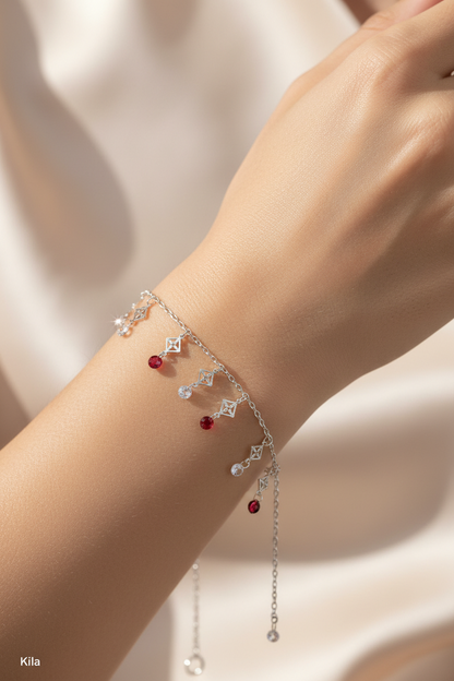 92.5 Silver Charm Bracelet | Stylish Elegant Design | Fashion Jewellery