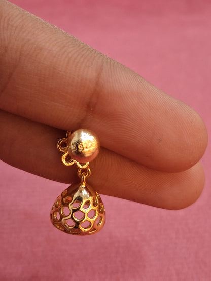 92.5 Silver Mini Plain Jhumki | Minimal Traditional Design | Jewellery