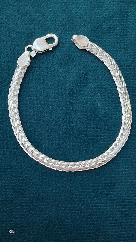 92.5 Silver Men’s Bracelet 8 Inches | Stylish Refined Design | Elegant Jewellery