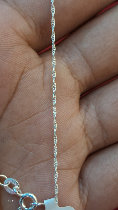 92.5 Silver Chain 18 Inches | Stylish Minimal Finish | Elegant Fashion Jewellery