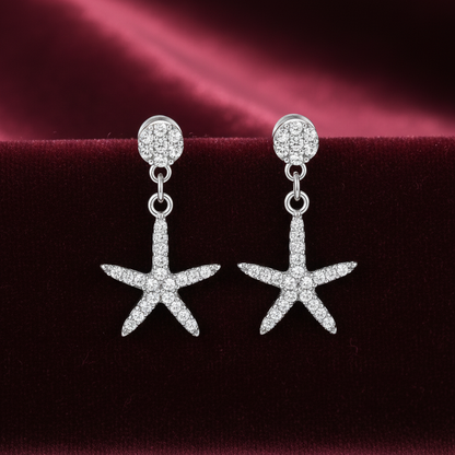92.5 Silver Star Earrings | Stylish Trendy Design | Elegant Jewellery