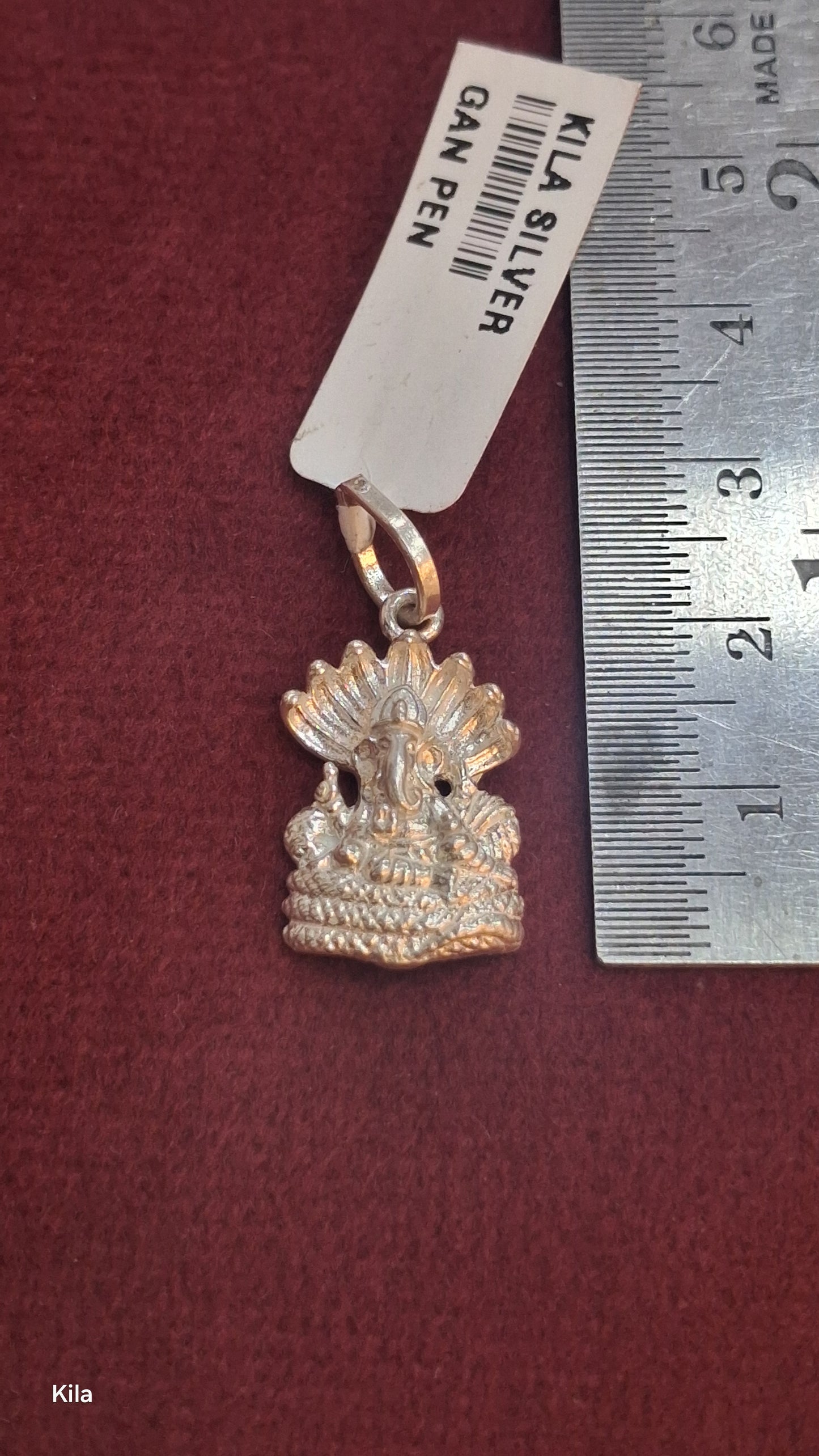 92.5 Silver Ganesha Pendant | Auspicious Blessings Design | Elegant Jewellery