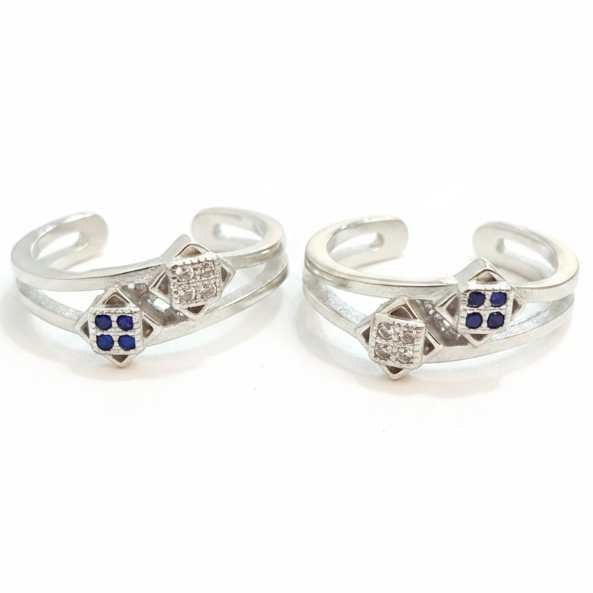 92.5 Silver Elegant Toe Rings | Smooth Finish Design | Stylish Jewellery