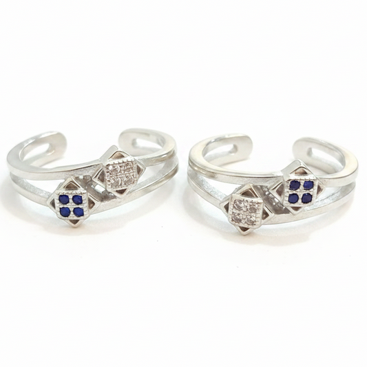 92.5 Silver Elegant Toe Rings | Smooth Finish Design | Stylish Jewellery