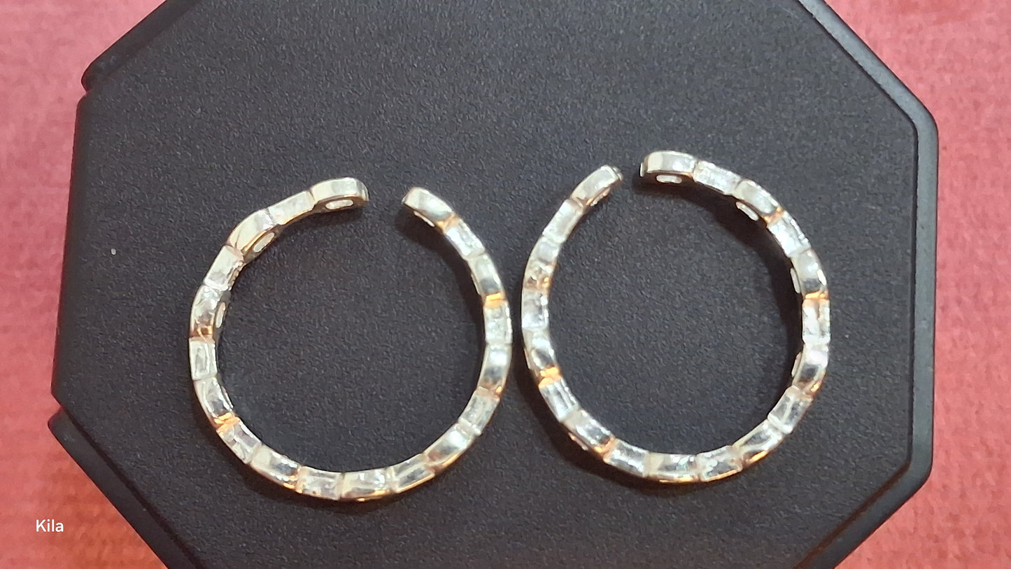 92.5 Silver Simple Stylish Toe Rings | Everyday Elegant Design | Jewellery