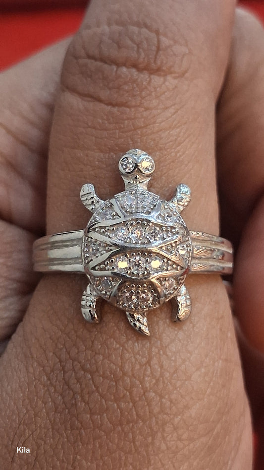 92.5 Silver Refined Tortoise Ring | Elegant Everyday Design | Jewellery