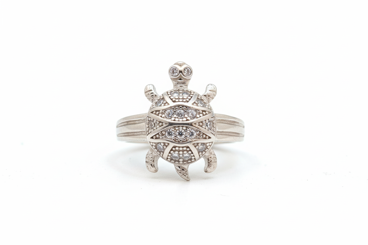 92.5 Silver Refined Tortoise Ring | Elegant Everyday Design | Jewellery
