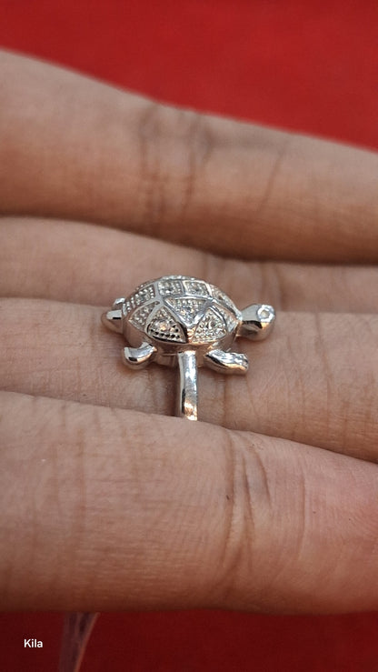 92.5 Silver Contemporary Tortoise Ring | Modern Symbolic Design | Jewellery