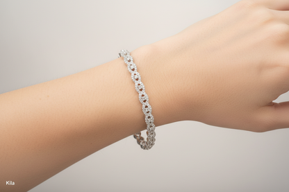 92.5 Silver Kada | Stylish Minimal Design | Elegant Jewellery