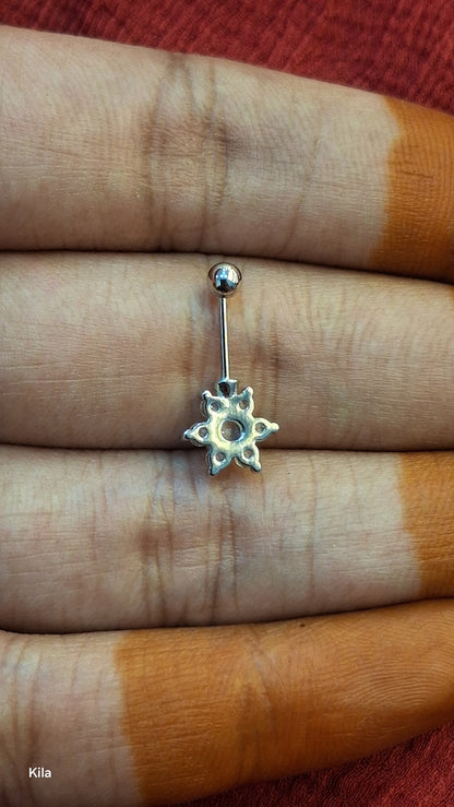92.5 Silver Flower Bugadi | Stylish Floral Design | Elegant Jewellery