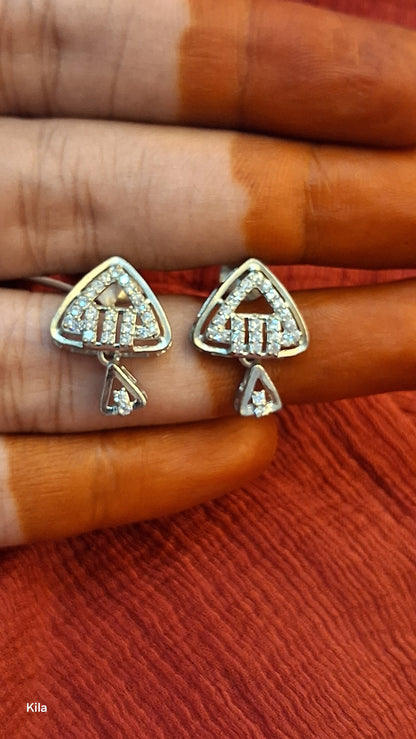 92.5 Silver Earrings | Stylish Classic Design | Elegant Jewellery