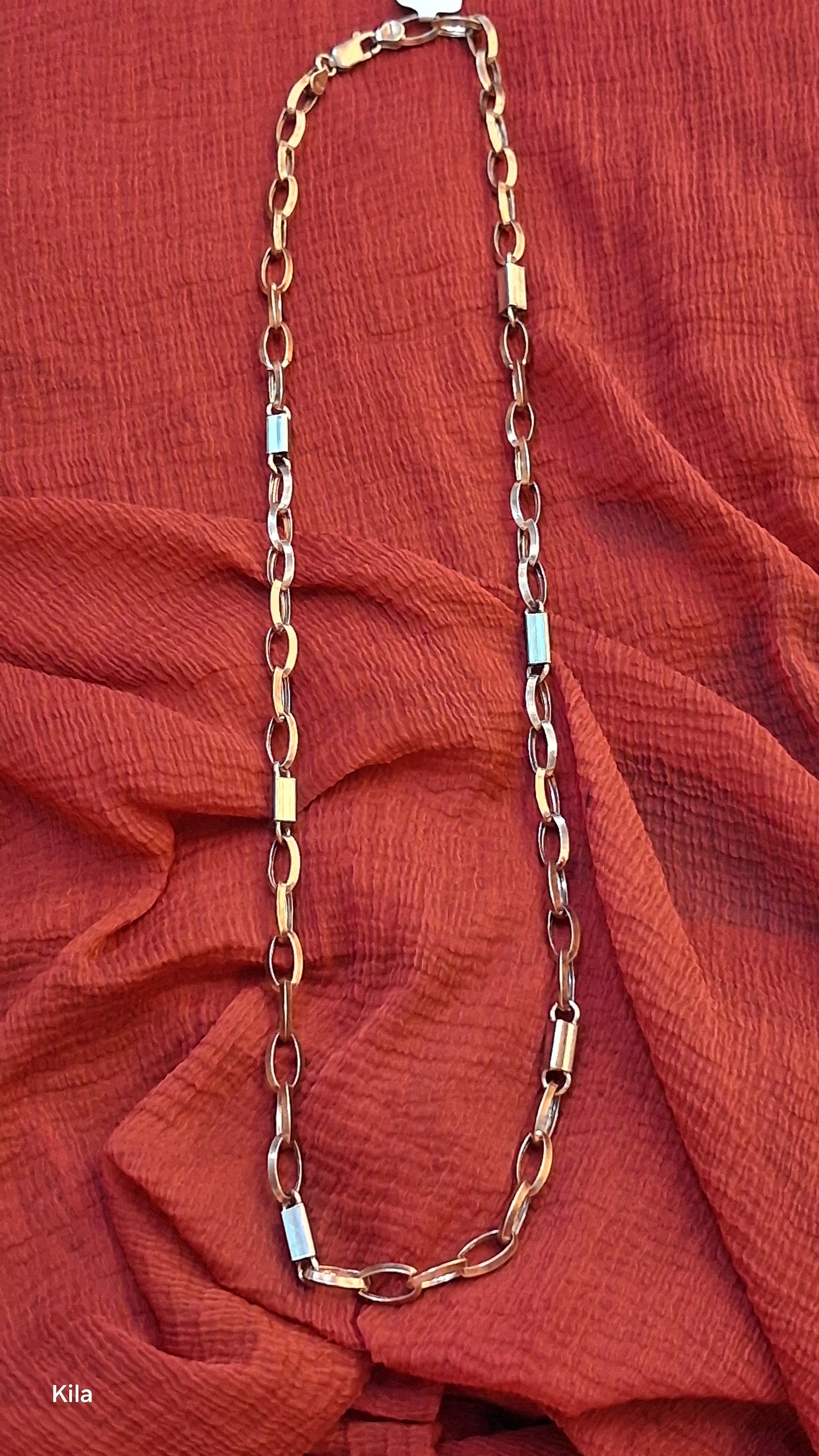 92.5 Silver Rose Gold Men’s Chain 20 Inches | Stylish Dual Tone Finish | Elegant Jewellery