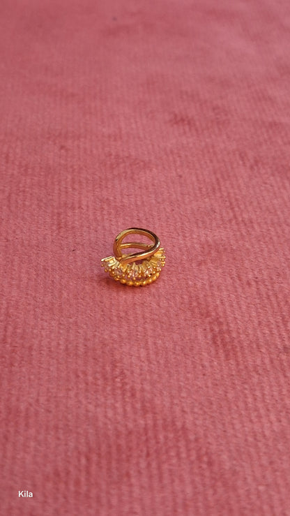 92.5 Silver Gold Plated Earcuff (Single Piece) | Stylish Modern Design | Jewellery