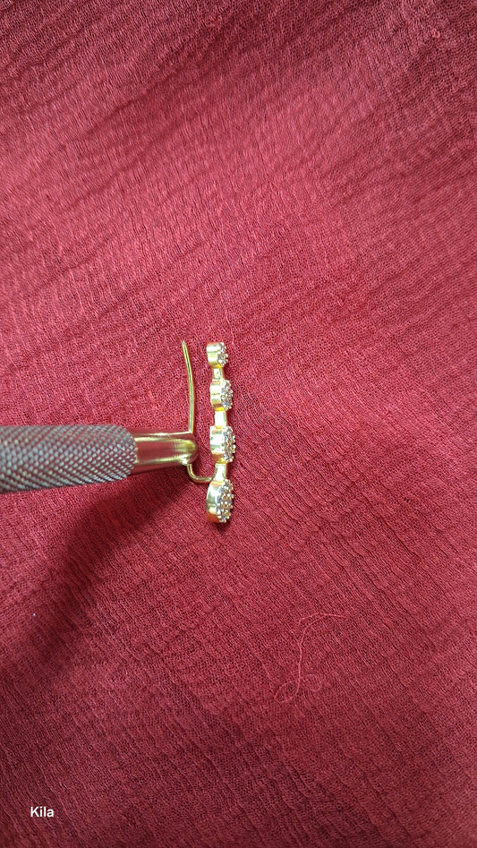 92.5 Silver Premium Gold Plated Earcuff | Polished Elegant Finish | Jewellery