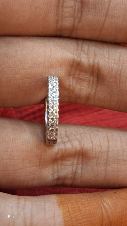 92.5 Silver Bali Earrings | Stylish Modern Finish | Elegant Jewellery